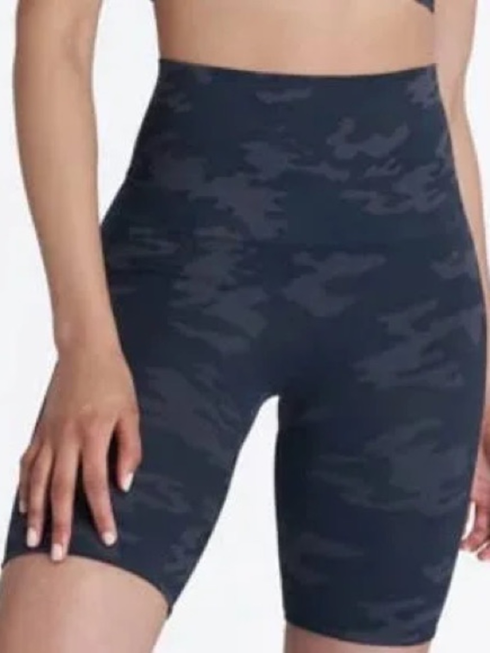SPANX Gray Camo Bike Shorts